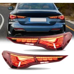 DYNAMIC LED-bakljus för BMW 4-serie 2020-2024 - Röd