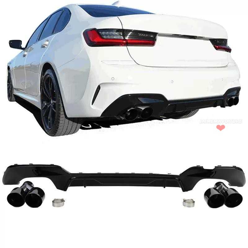 diffuser kit with black tubes for BMW 3 Series G20 G21