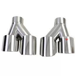 chrome double pipe connectors for BMW G20 G21
