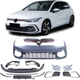 Pare-chocs look GTI pour VW Golf 8 - Avec calandre + led