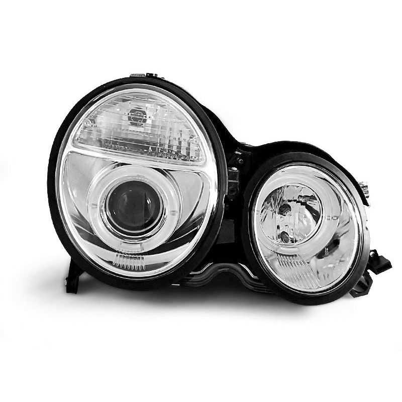 Angel eyes headlights for Mercedes E Class W210 1999-2002