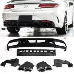 Kit difusor de diseño S63 AMG para Mercedes Clase S Coupé Cabriolet C217