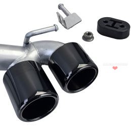 Duplex tailpipes for BMW 3 Series F30 F31 Black