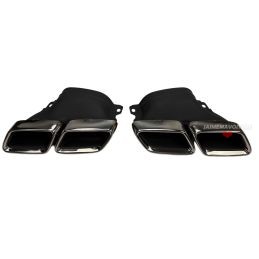 C63 AMG diffuser voor Mercedes C-Klasse 2014-2021 niet-AMG model - CHROME