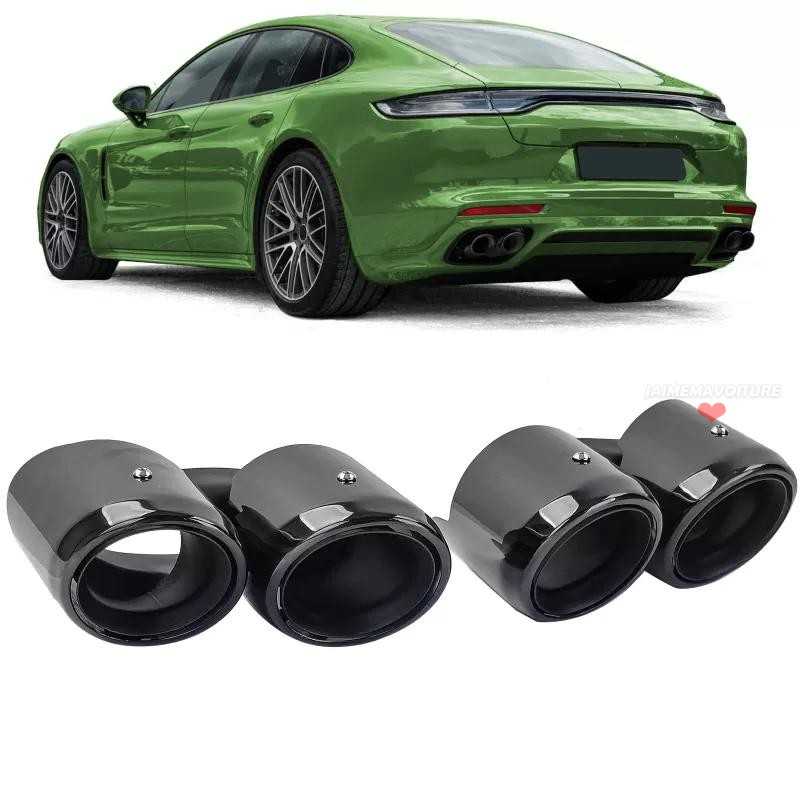 Embouts d'Échappement Doubles en Noir pour Porsche Panamera 971