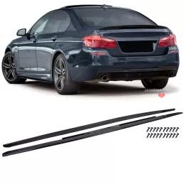 Rocker Panel Extensions in High Gloss Black for BMW 5 Series F10 F11 (2010-2017)