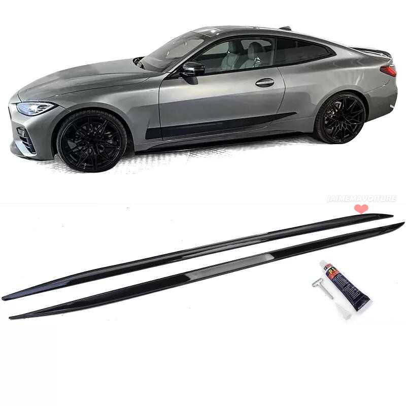 Sill Extensions in High Gloss Black for BMW 4 Series G22 G23