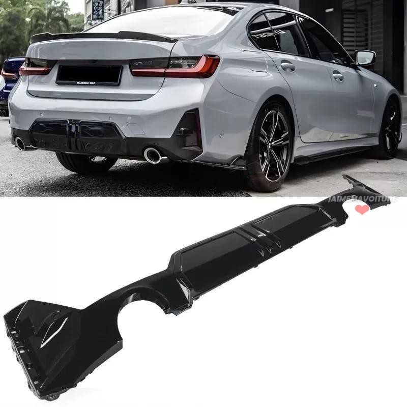 Rear diffuser in High Gloss Black for BMW 3 Series G20/G21 M Sport (from 07/2022) - LCI