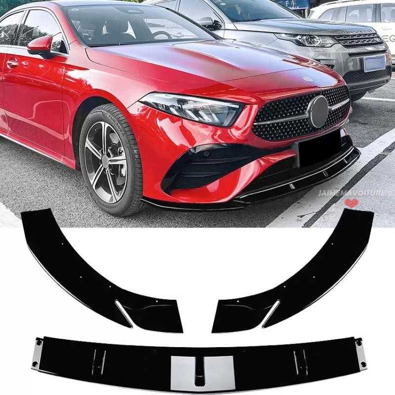 Gloss black front spoiler in Sport look for Mercedes A-Class W177