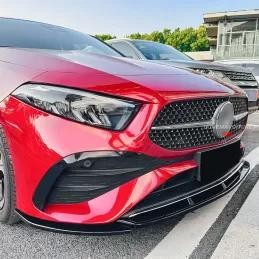 Gloss black front spoiler in Sport look for Mercedes A-Class W177