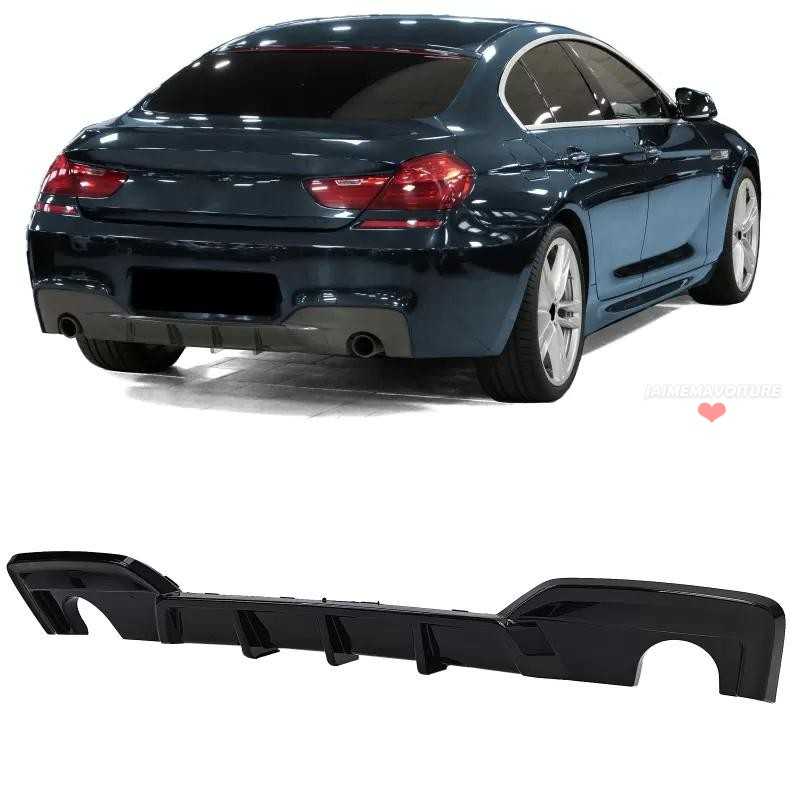 Diffusore posteriore in nero lucido per BMW Serie 6 F12 F13 F06 640d 640i (2011-2018)