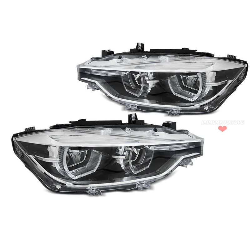 3D LED front headlights xenon tuning look BMW 3 Series 2011-2015