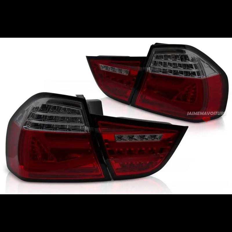 LCI Pilotos traseros LED con intermitentes Dynamic para BMW Serie 3 E90 rojo ahumado