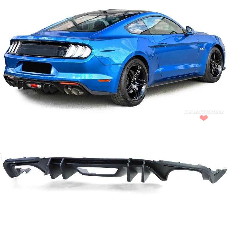 Performance rear diffuser for Ford Mustang Coupe and Cabriolet 2.3 EcoBoost and 3.7 V6