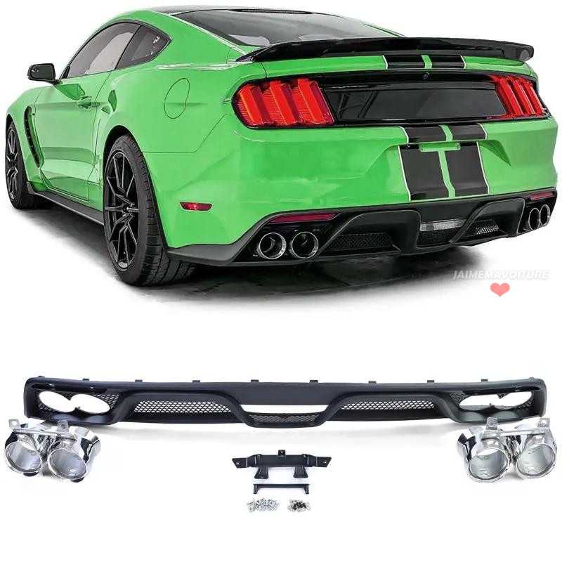 Diffuseur Look Shelby GT350 avec doubles sorties pour Ford Mustang 6