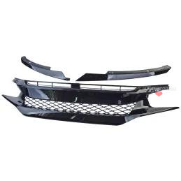 No Logo Black Type R-grill för Honda Civic FK 2016-2020