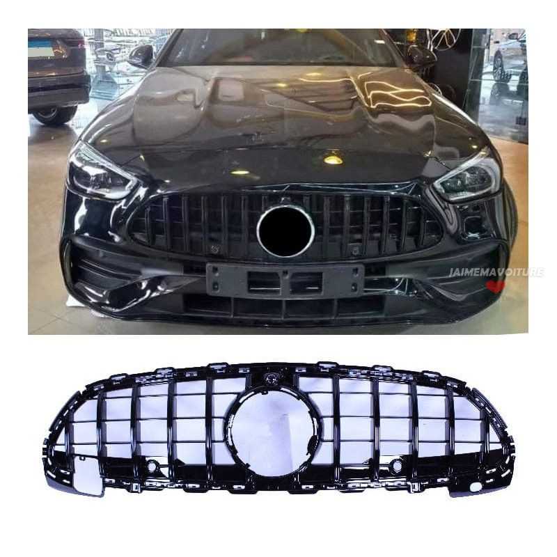 Zwarte panamericana grille voor Mercedes C-klasse W206 AMG-LINE