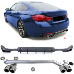 BMW F32 F33 F36 carbon achterdiffusorkit + uitlaatpijpen 425 428 430