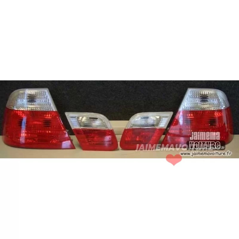 Fanali posteriori BMW E46 Coupé 99-03 rosso cristal bianco