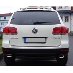 Double outputs chrome VW Touareg exhaust alu