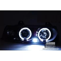 Angel eyes BMW E36 framlampor Svart