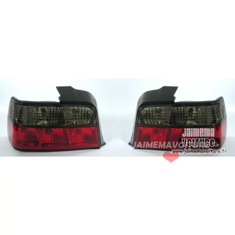 Luces traseras rojo cristal de BMW E36 negro