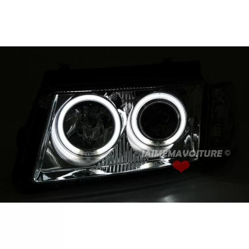 Frontkoplampen angel eyes CCFL VW Passat 3B Chroom