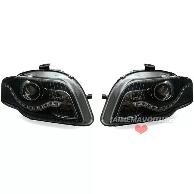 Front black A4 headlights