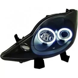 Fire fronts Angel eyes CCFL Peugeot 107 tuning