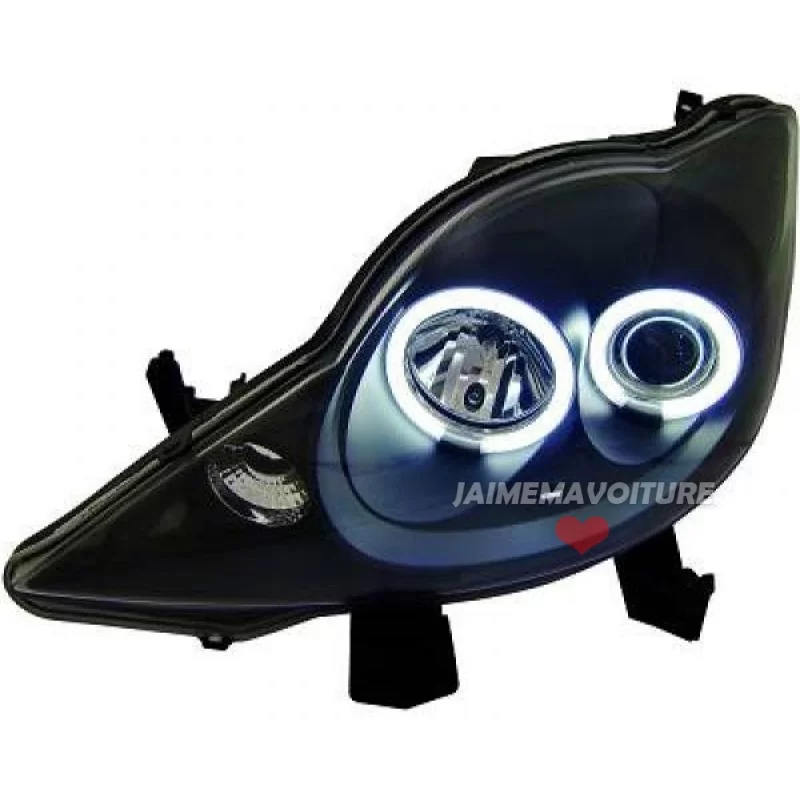 Engelogen CCFL Peugeot 107 tuning koplampen