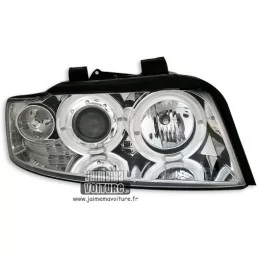 Faros angel eyes cromo B6 Audi A4 sintonía sónar